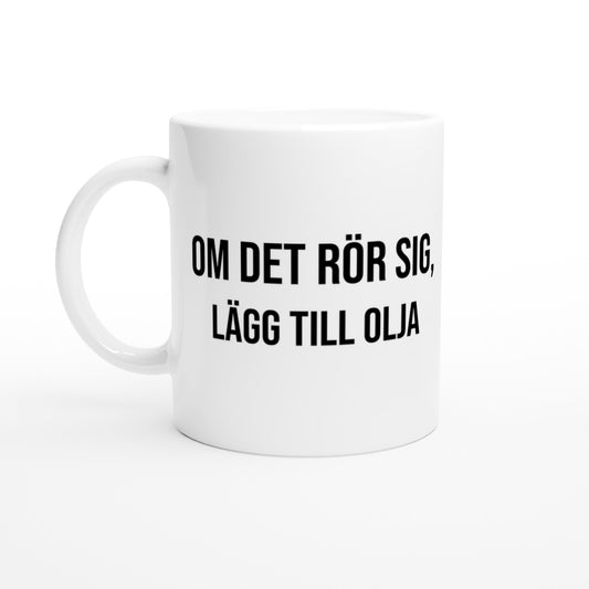 Mekaniker med olja nära till hands, redo för rörliga utmaningar.