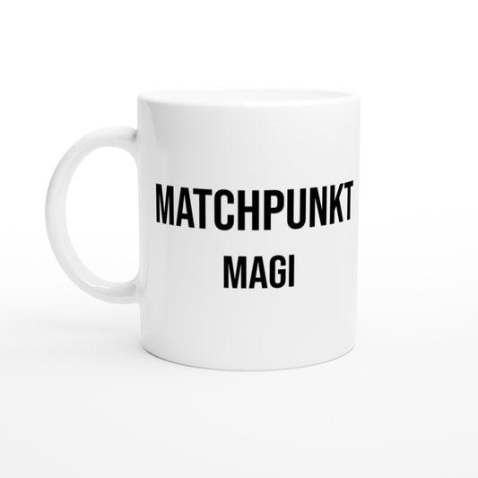 Mugg för magiska ögonblick i tennismatchen. Fångar spänning och magi.
