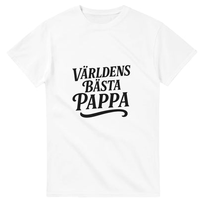T-shirt med 'Världens Bästa Pappa' i elegant font, perfekt för att visa stolthet över sin titel som pappa.