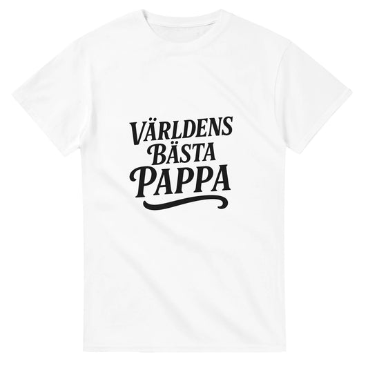 T-shirt med 'Världens Bästa Pappa' i elegant font, perfekt för att visa stolthet över sin titel som pappa.