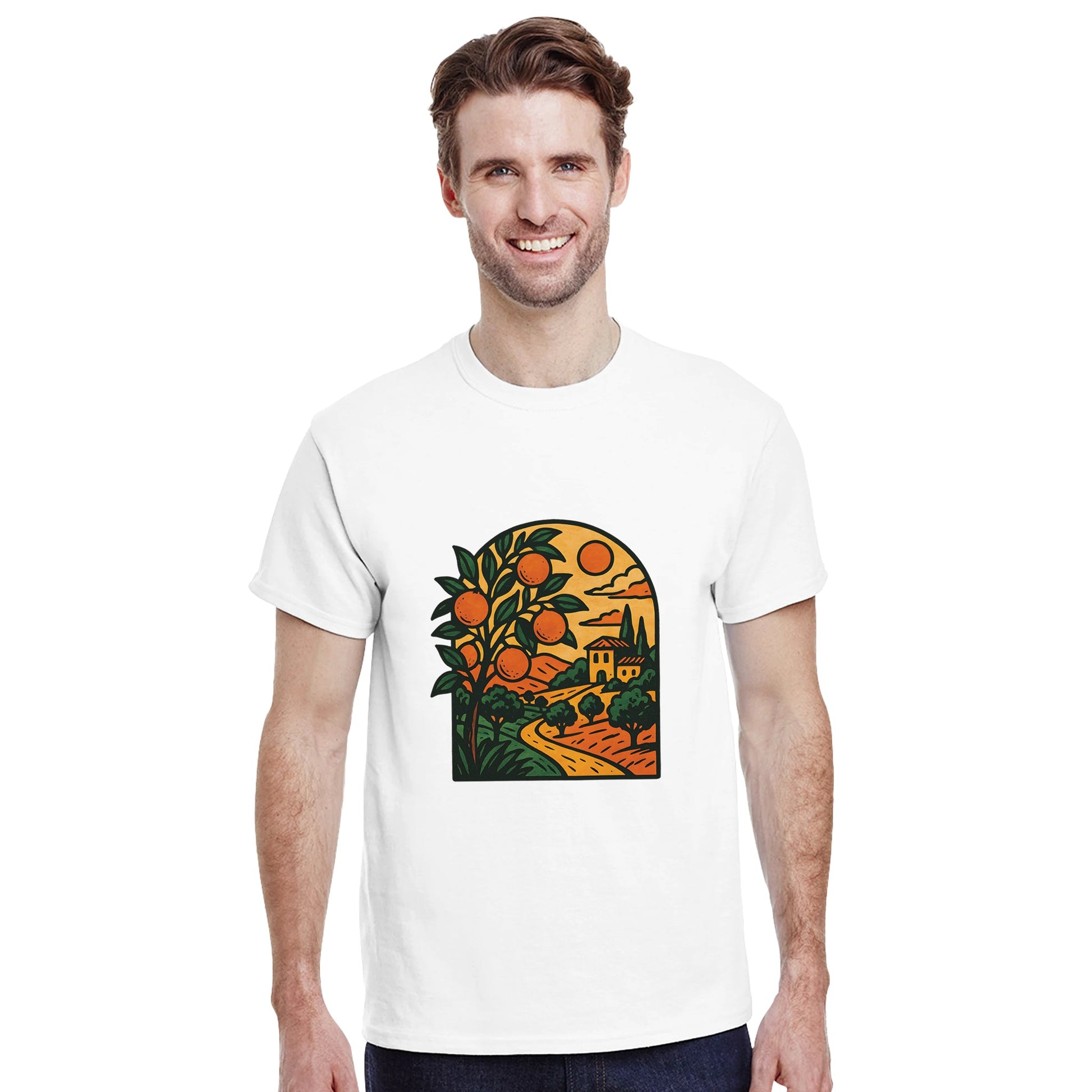Vintage italiensk fruktträdgård med färg och inspiration från Medelhavet.