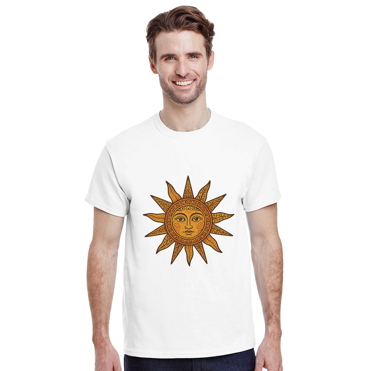 Vintage T-shirt med soligt motiv och varma färger som fångar den spanska solens essens.