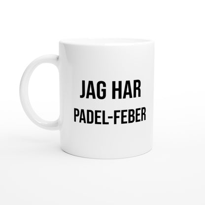 Mugg med humoristisk twist för padelentusiaster. Skämta om padel-febern och njut av varje sipp!