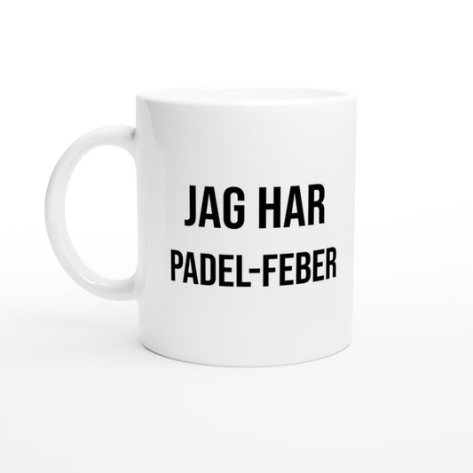 Mugg med humoristisk twist för padelentusiaster. Skämta om padel-febern och njut av varje sipp!