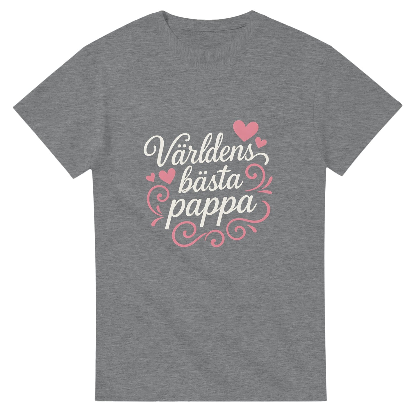 T-shirt med hjärtans design för den bästa pappan. Romantisk och stolt stil, perfekt för alla pappor att bära med glädje.
