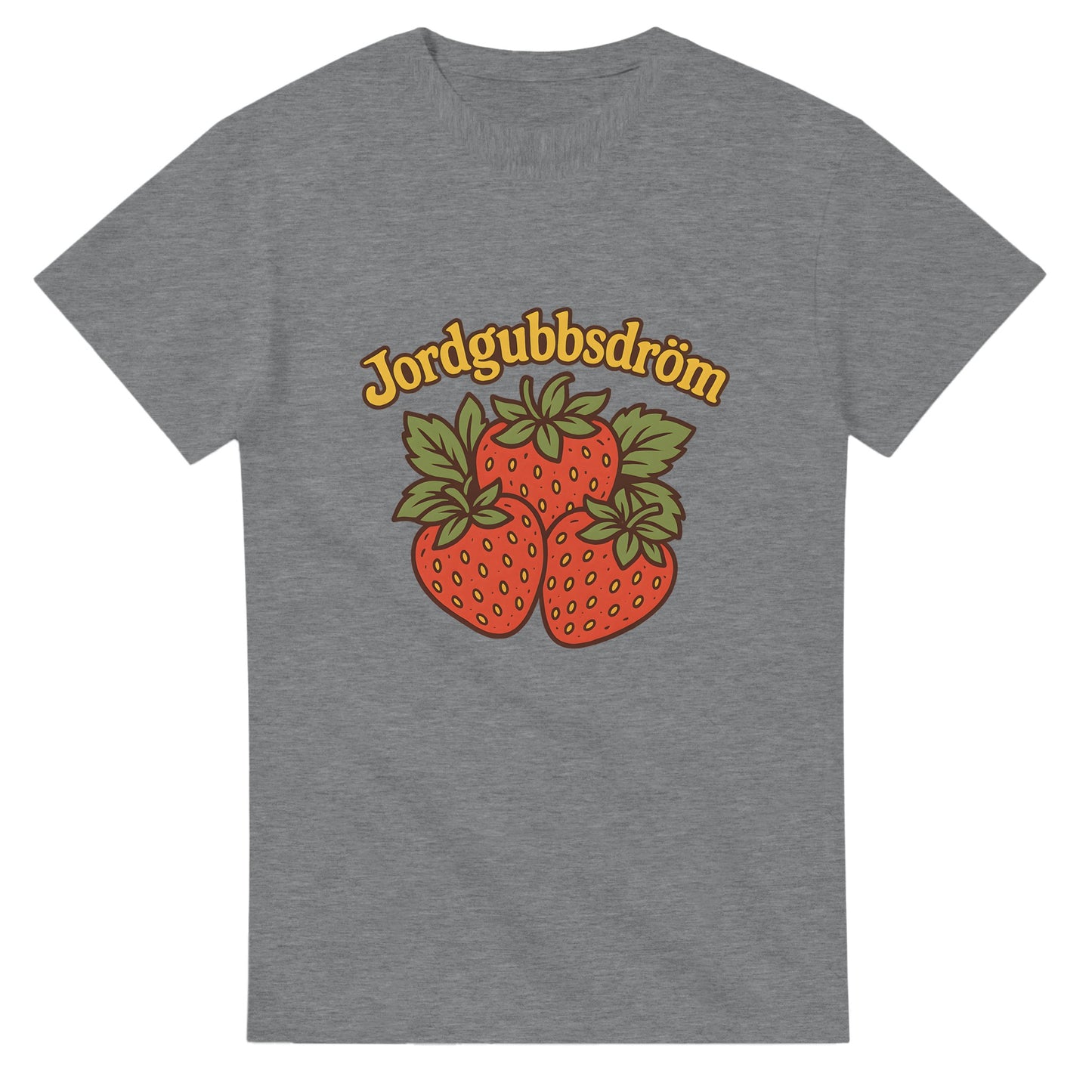 T-shirt med retro jordgubbsmotiv Jordgubbsdröm i lekfull vintage-stil. Färgstarkt och somrigt!