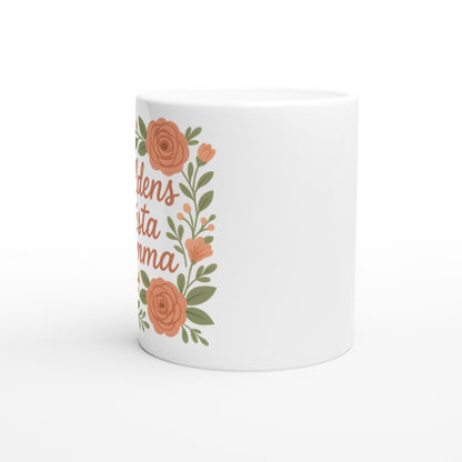 Mugg med texten 'Världens bästa mamma' i blomsterdesign. Överraska mamma och visa din kärlek varje dag. Perfekt present!