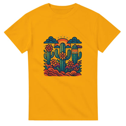 T-shirt med drömsk design av kaktusar och mexikansk folklore. Färgstark och unik.