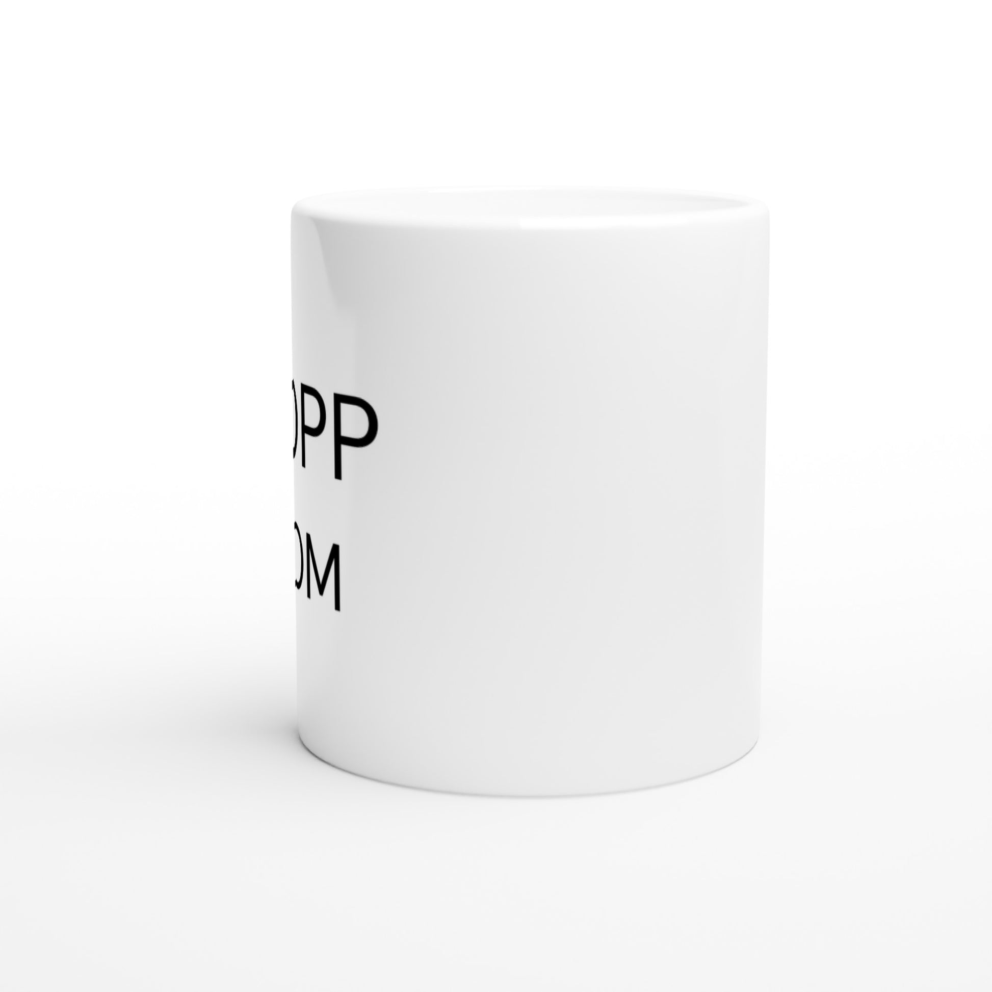 En rolig mugg för kaffedrickaren som gillar ordlekar och pauser.