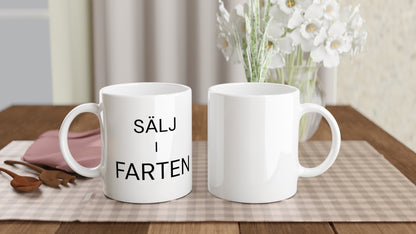 Mugg för säljare på språng. Perfekt för den upptagna säljaren som alltid är på väg.