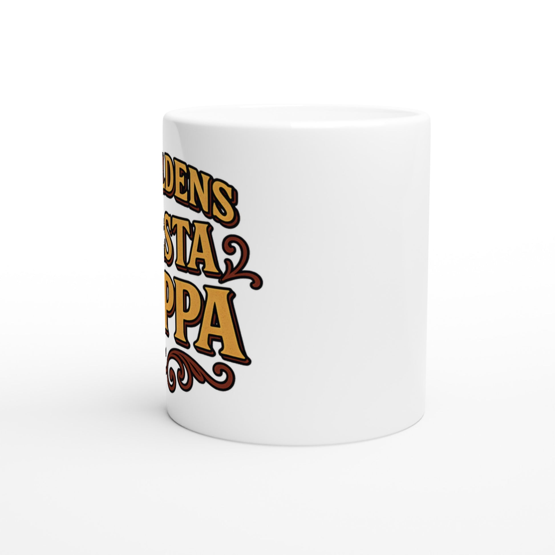 Vintage Pappamugg - Perfekt för att fira pappa med stora bokstäver som visar vem som är bäst. Retro stil.