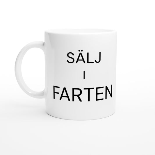 Mugg för säljare på språng. Perfekt för den upptagna säljaren som alltid är på väg.