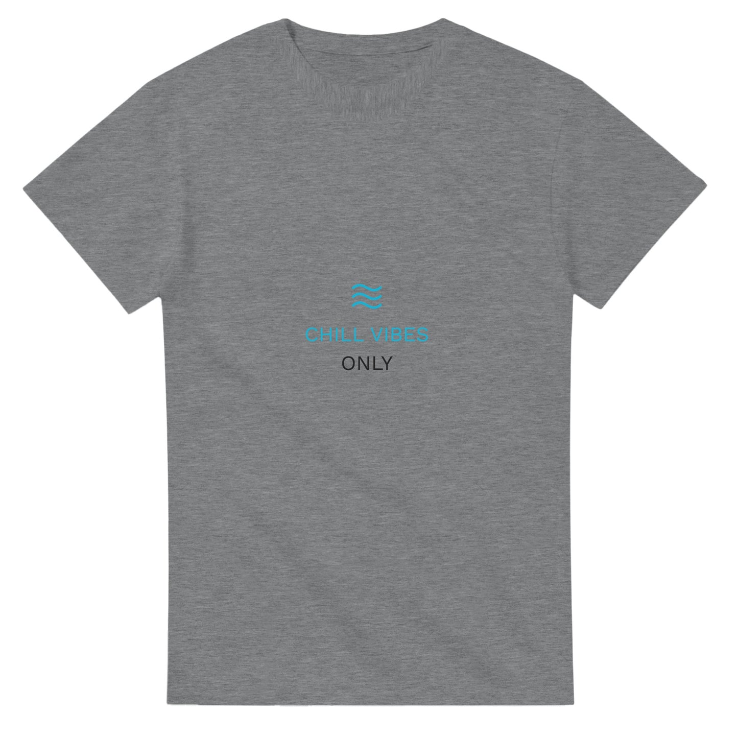 Avslappnad t-shirt med våg-ikon, perfekt för sommardagar med Chill Vibes Only.