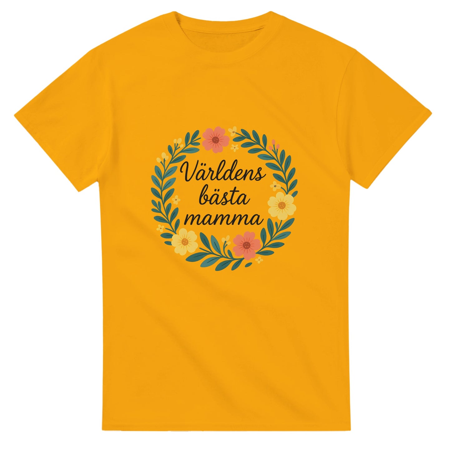 En vacker blomkrans med handskriven text för att fira världens bästa mamma. Perfekt för alla tillfällen!