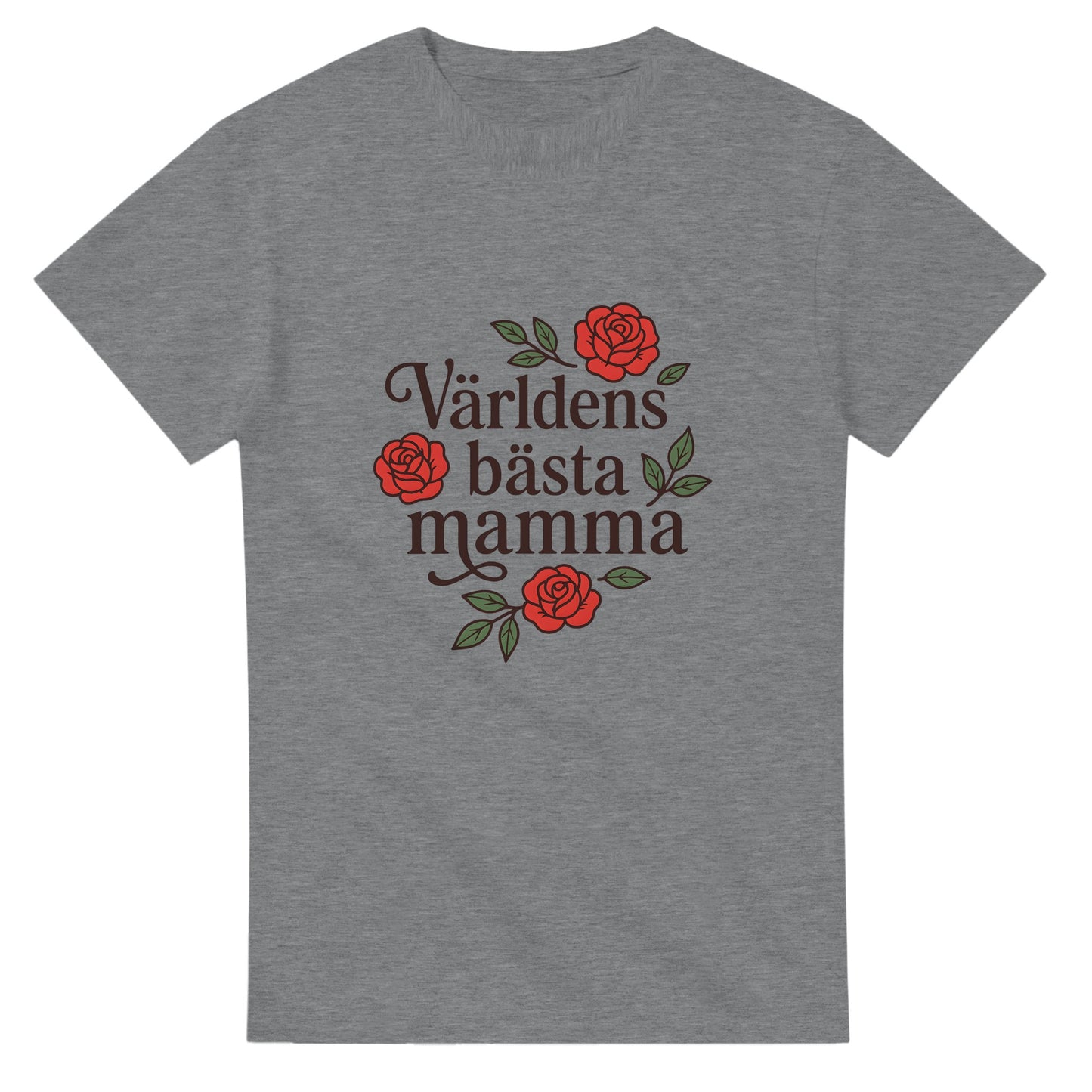 T-shirt med kärleksfull design av ord och rosor, perfekt för att hylla mamma.