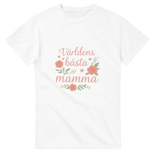 Mammahjärta i romantisk stil med mjuk text och kärleksfull design