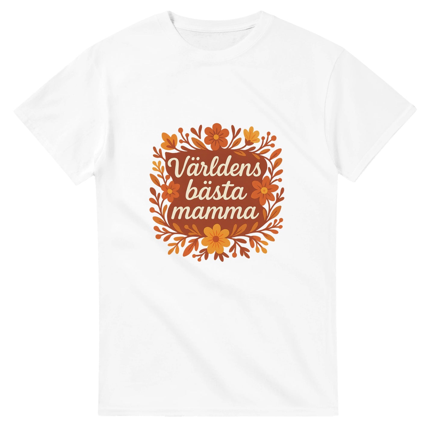T-shirt med blommor och kärleksfull hälsning för mamma.