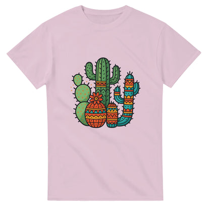 T-shirt med livliga kaktusar och traditionella mönster för att fira den mexikanska kulturen. Viva la Kaktus!
