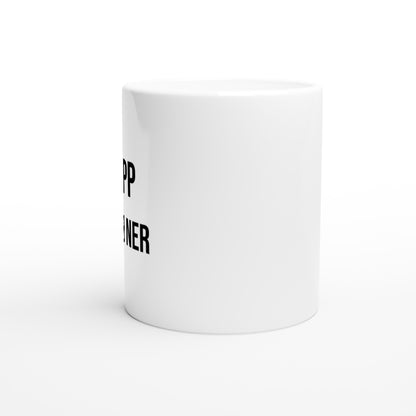 Mugg för uppkopplad försäljare med humoristisk text. Perfekt för den intensiva vardagen.