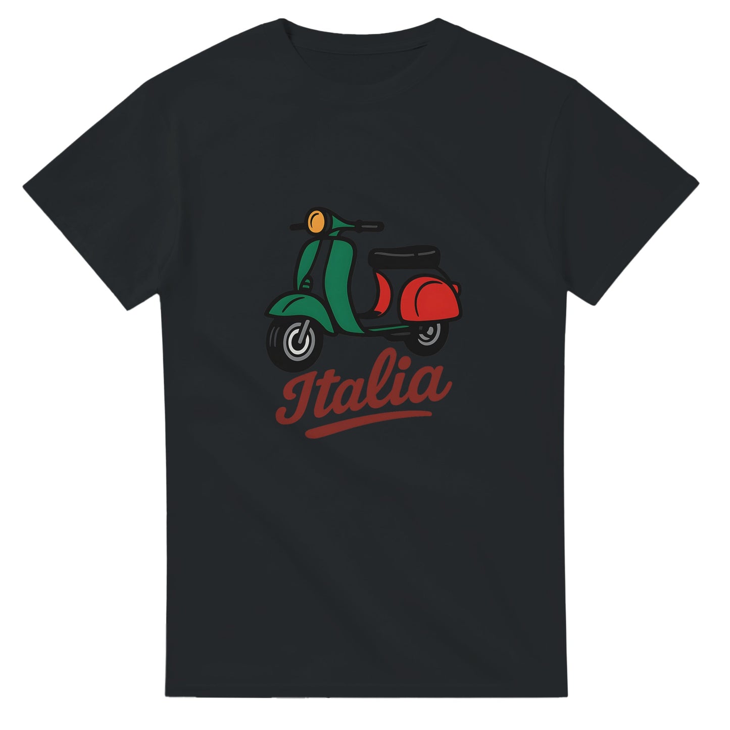T-shirt med La Vespa Tricolore i Italiens färger och texten 'Italia'. Ikonisk, charmig och full av italiensk känsla!