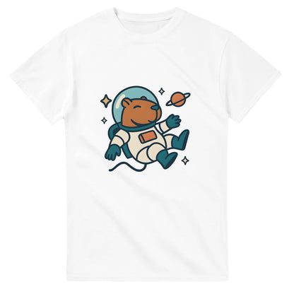 Utforska galaxen med världens lugnaste astronaut - en lekfull capybara i rymddräkt redo för äventyr!