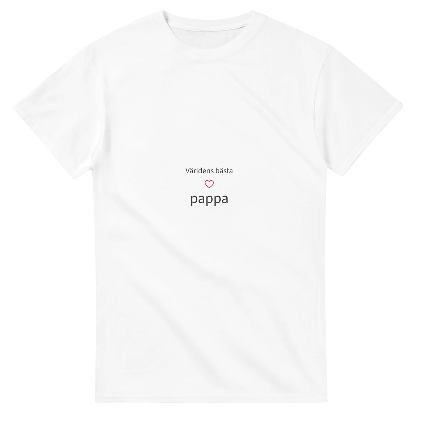 Kärleksfull pappa med hjärta och text, varm och grafisk känsla