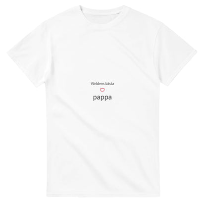 Kärleksfull pappa med hjärta och text, varm och grafisk känsla