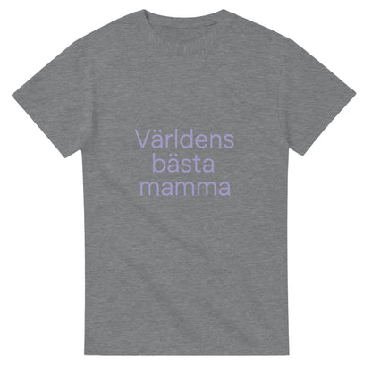 T-shirt med modern text och mild lavendelfärg. För världens bästa mamma! Tidlös stil.