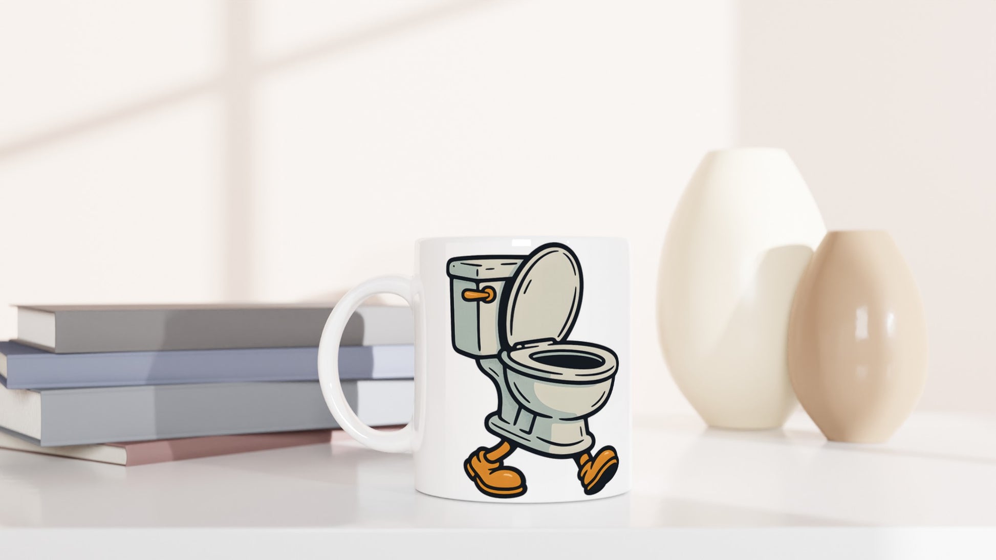 Toalett med fötter, unik och praktisk design för badrummet. Skapa en unik atmosfär med denna stilfulla toalett.