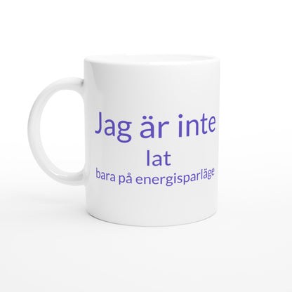 Mugg med humor och eftertanke, perfekt för den tänkande och humoristiska individen.