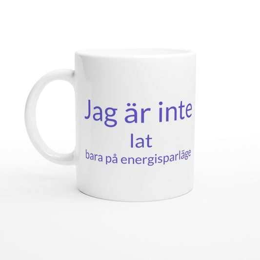 Mugg med humor och eftertanke, perfekt för den tänkande och humoristiska individen.