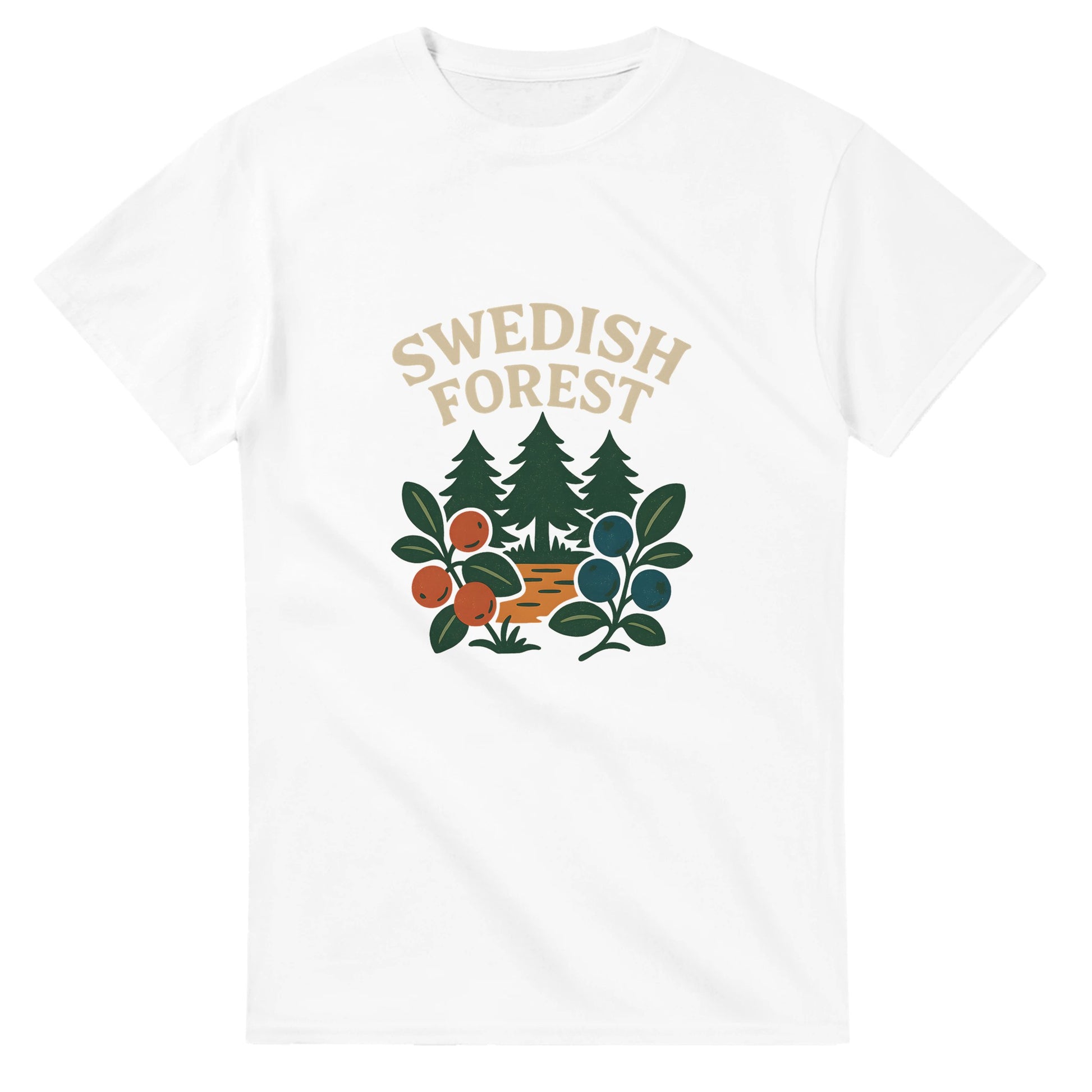Utforska svensk skogsmagi med bär och vintage design, perfekt för naturälskare.