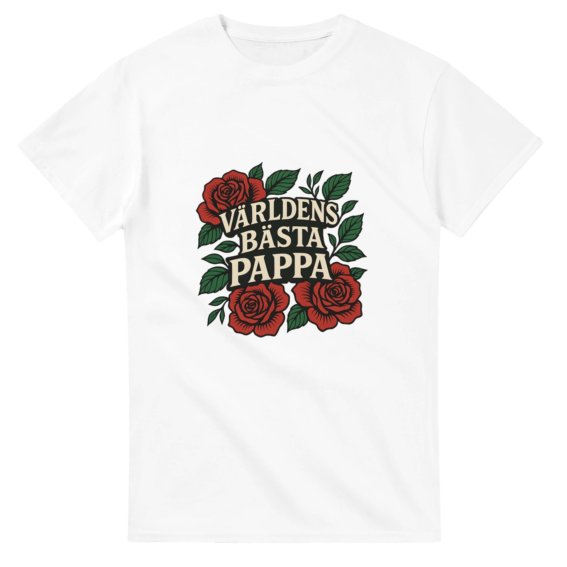 T-shirt för fäder med kärlek och ros till Farsdag.