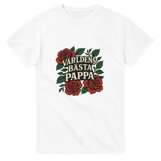 T-shirt för fäder med kärlek och ros till Farsdag.
