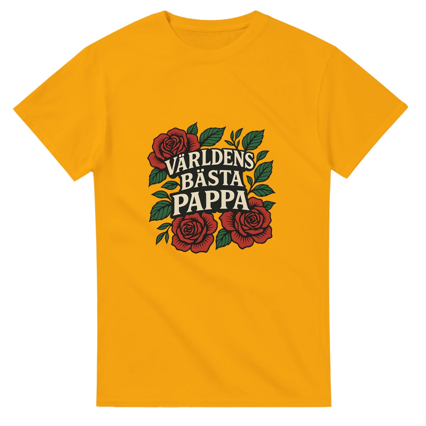 T-shirt för fäder med kärlek och ros till Farsdag.