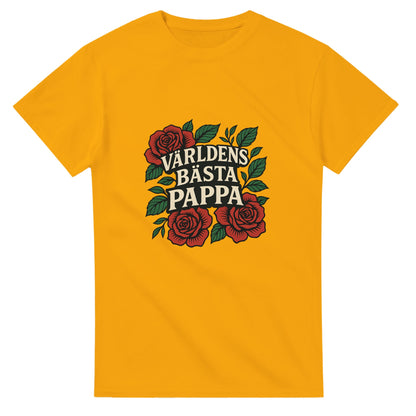 T-shirt för fäder med kärlek och ros till Farsdag.