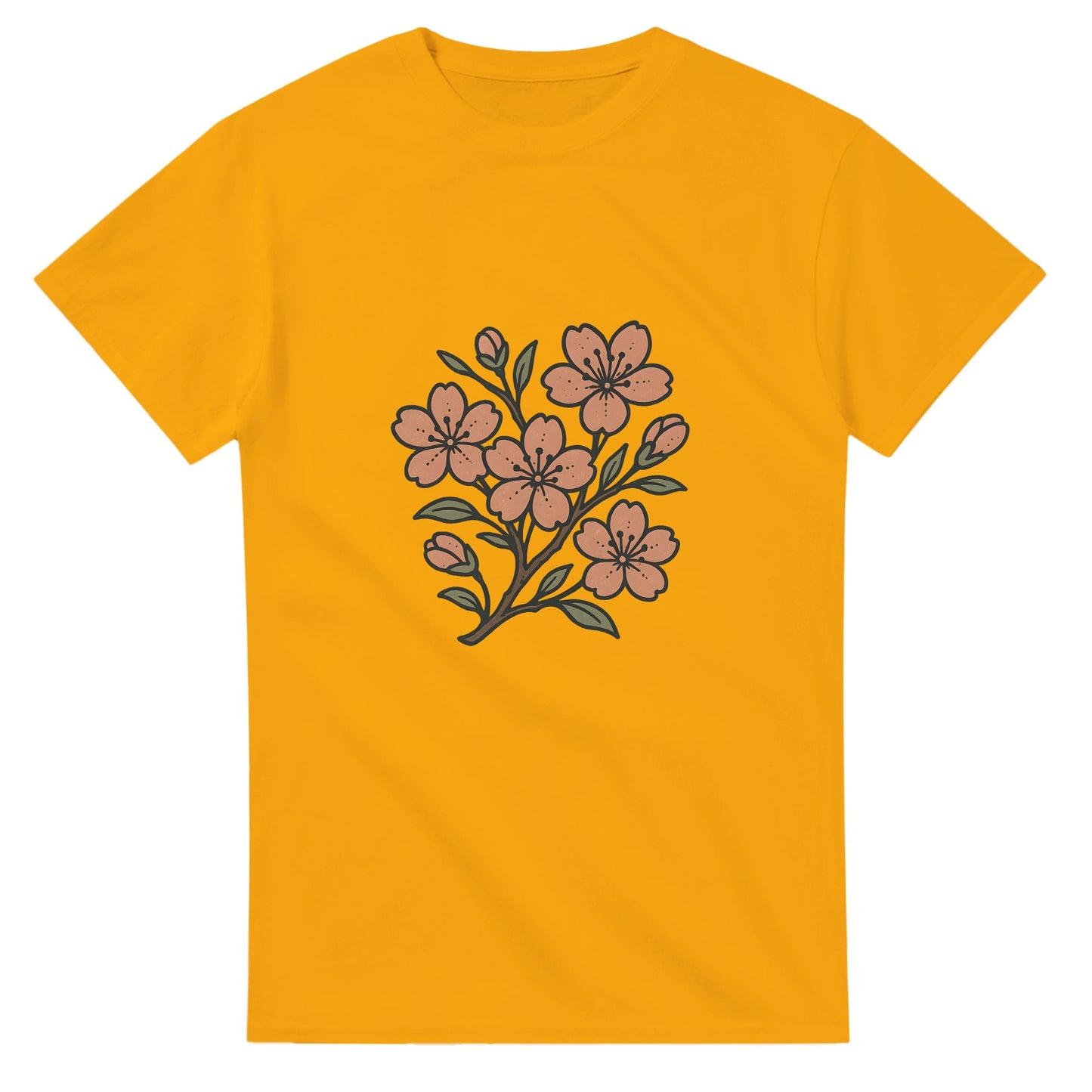 T-shirt med japansk inspiration och körsbärsblommor i vintage-stil. Skapa harmoni med denna unika design.
