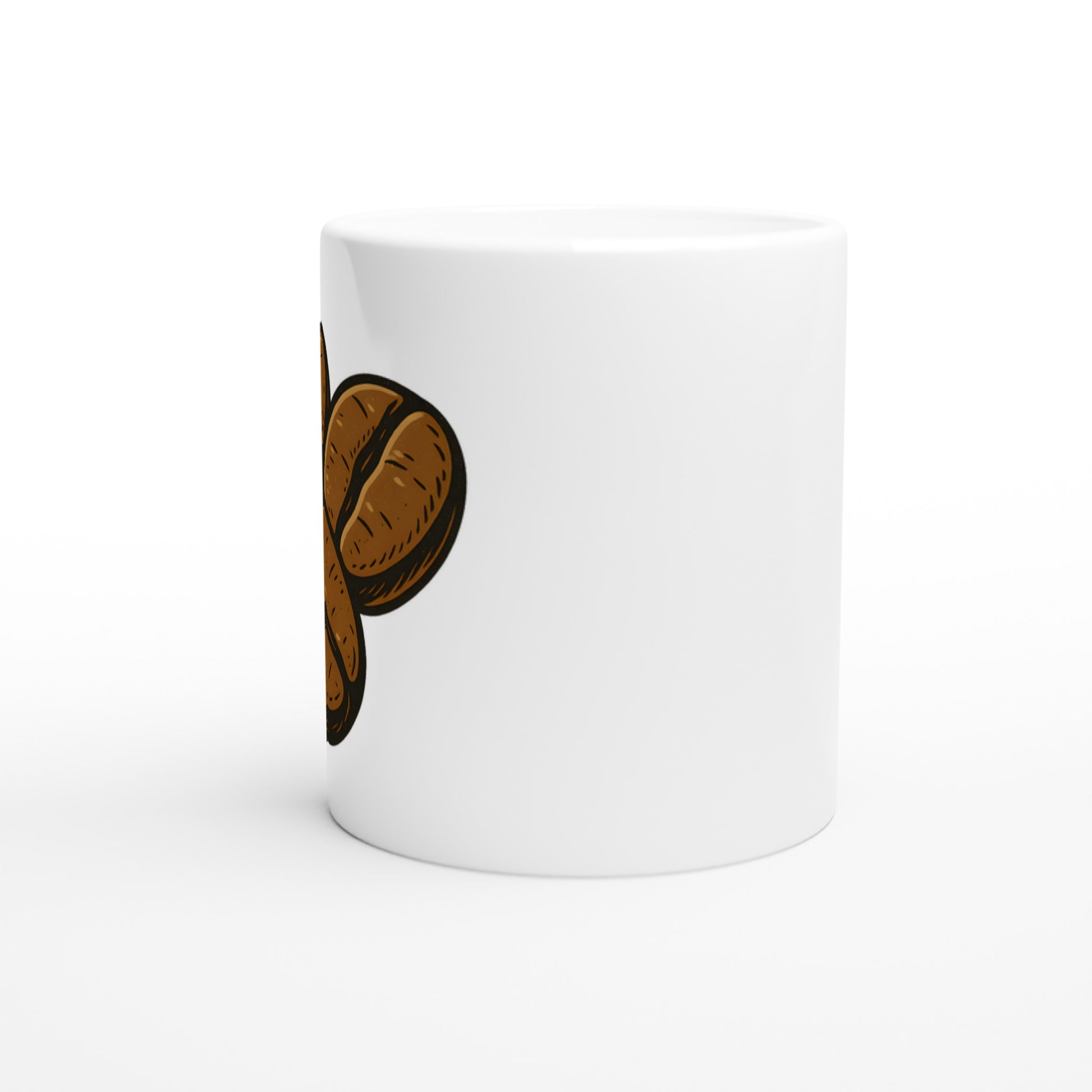 Mugg med charm av retro kaffebönor - perfekt för nostalgiska kaffeälskare.