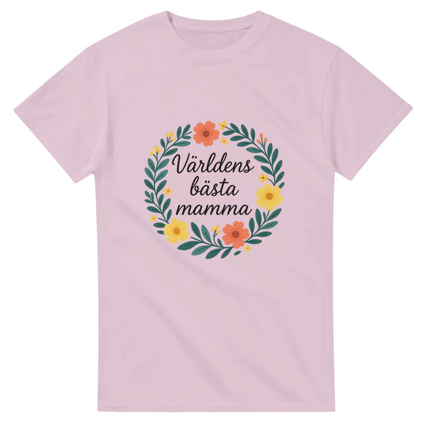 En vacker blomkrans med handskriven text för att fira världens bästa mamma. Perfekt för alla tillfällen!