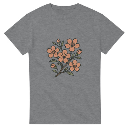 T-shirt med japansk inspiration och körsbärsblommor i vintage-stil. Skapa harmoni med denna unika design.