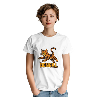 Unik T-shirt med livlig Bengal och djungeläventyr, perfekt för äventyrslystna.