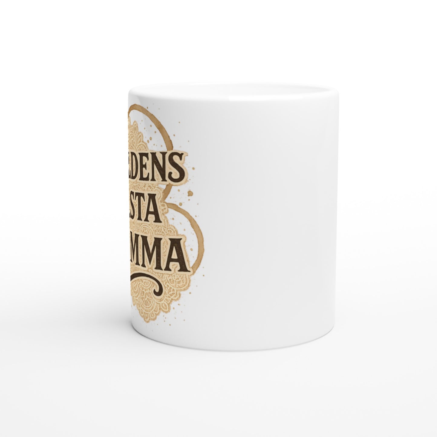 Mugg med klassisk kärlek för världens bästa mamma. Tidlös och stilfull gåva.