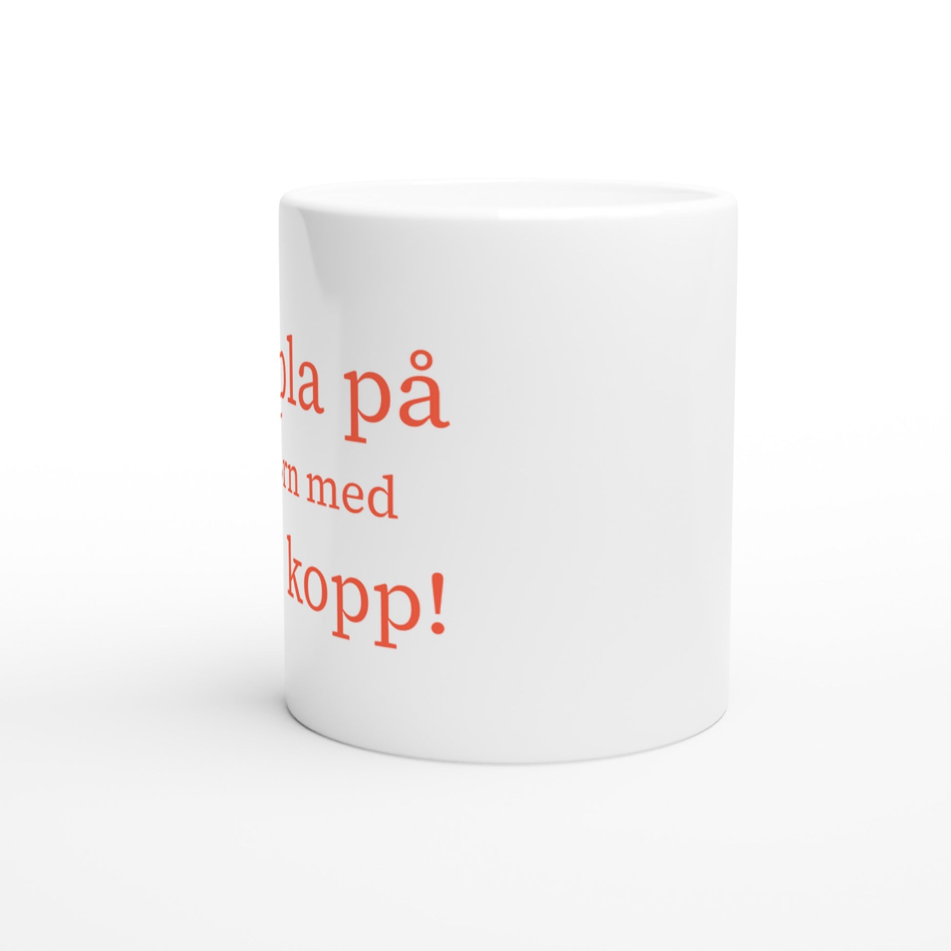 Elektriker med kaffe och humor på jobbet. Koppla på Humorn - perfekt för en lättsam arbetsdag!