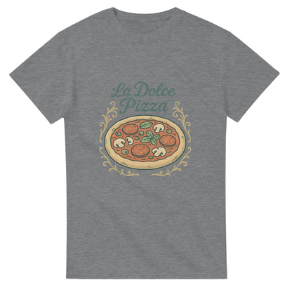 Retroinspirerad t-shirt med pizzaillustration och italiensk text. En smakresa till Neapel!