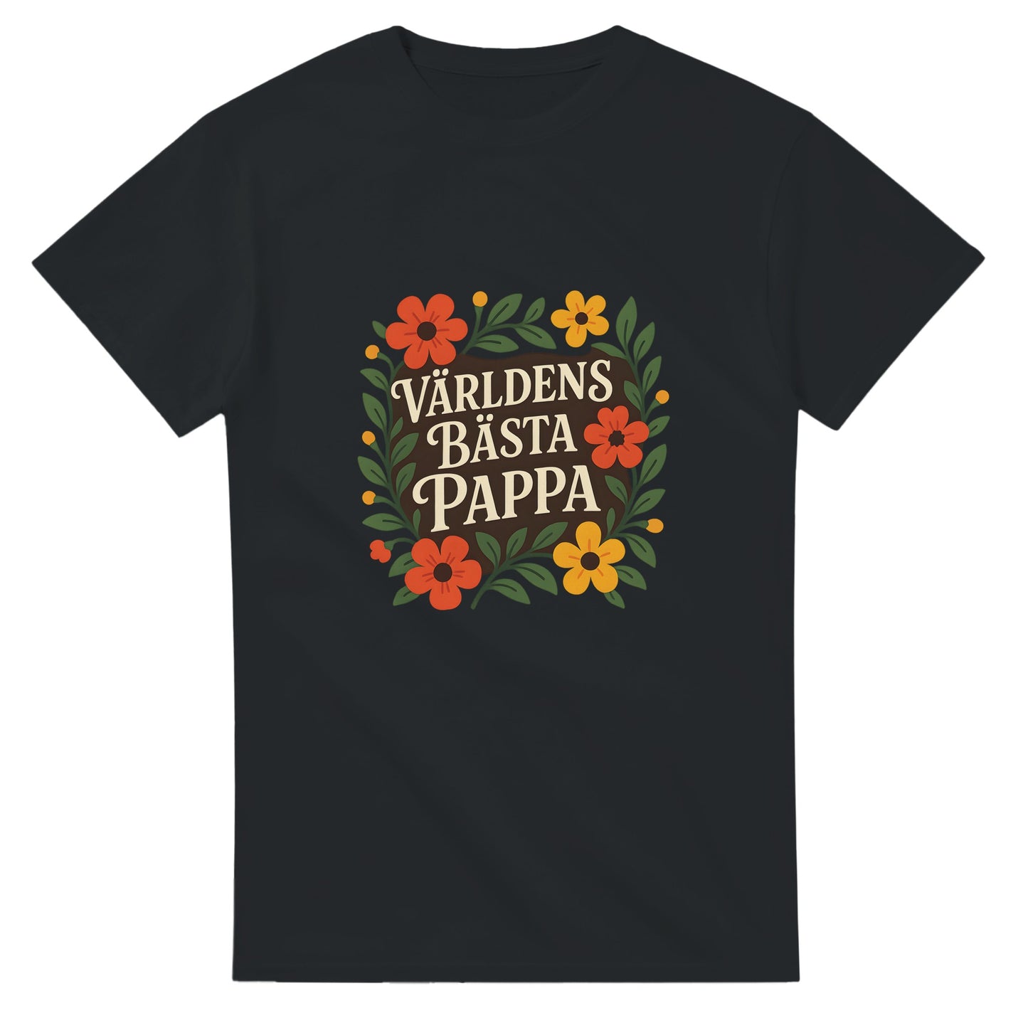 Luftig t-shirt med blommig inramning, perfekt för världens bästa pappa. Visa kärlek med stil!