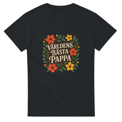 Luftig t-shirt med blommig inramning, perfekt för världens bästa pappa. Visa kärlek med stil!
