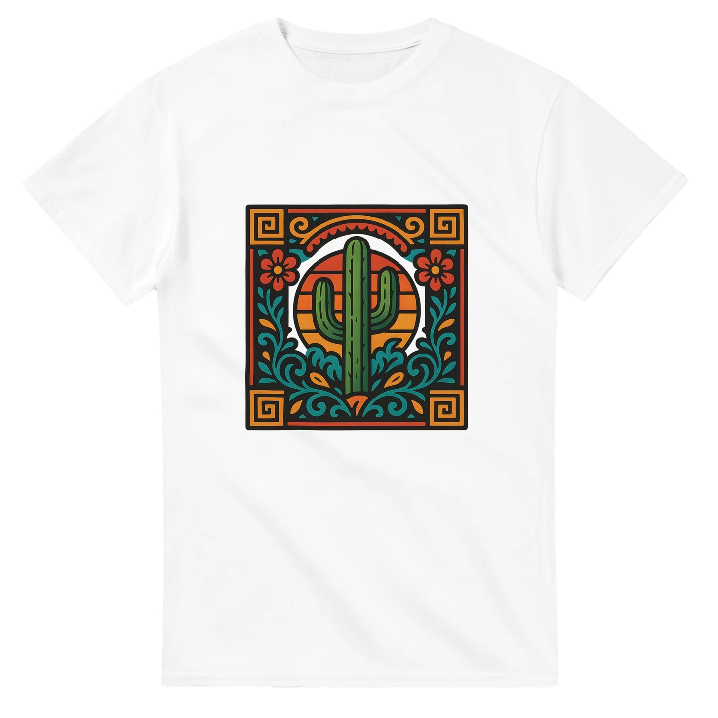 Mexikansk retro charm med kaktusmotiv i starka färger och folkliga detaljer. Upplev Mexiko på nytt!