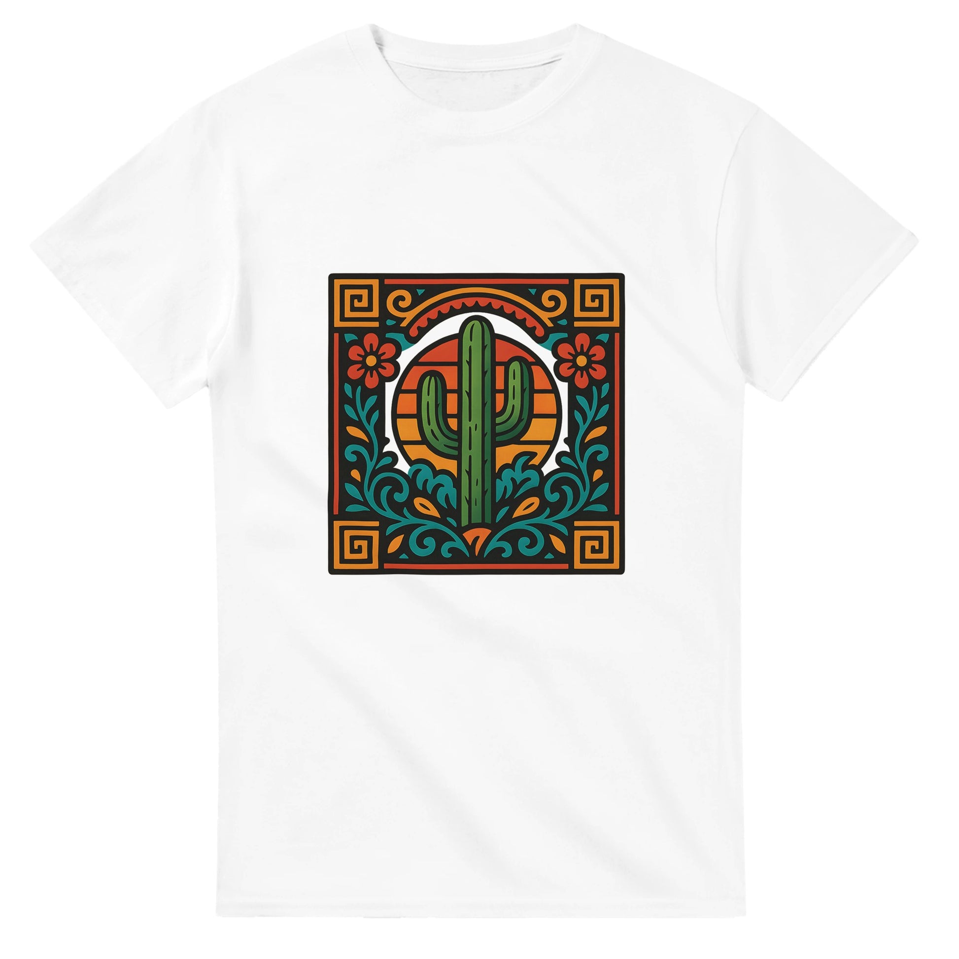 Mexikansk retro charm med kaktusmotiv i starka färger och folkliga detaljer. Upplev Mexiko på nytt!