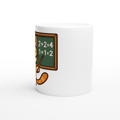 Charmig kattmugg för kattälskande lärare. Perfekt för kattens kloka kurs.