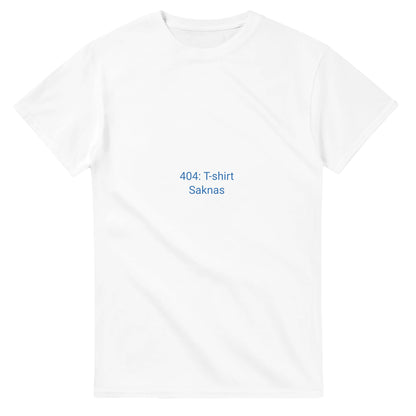 404 T-shirt med humoristisk twist för teknikälskare och glömska.